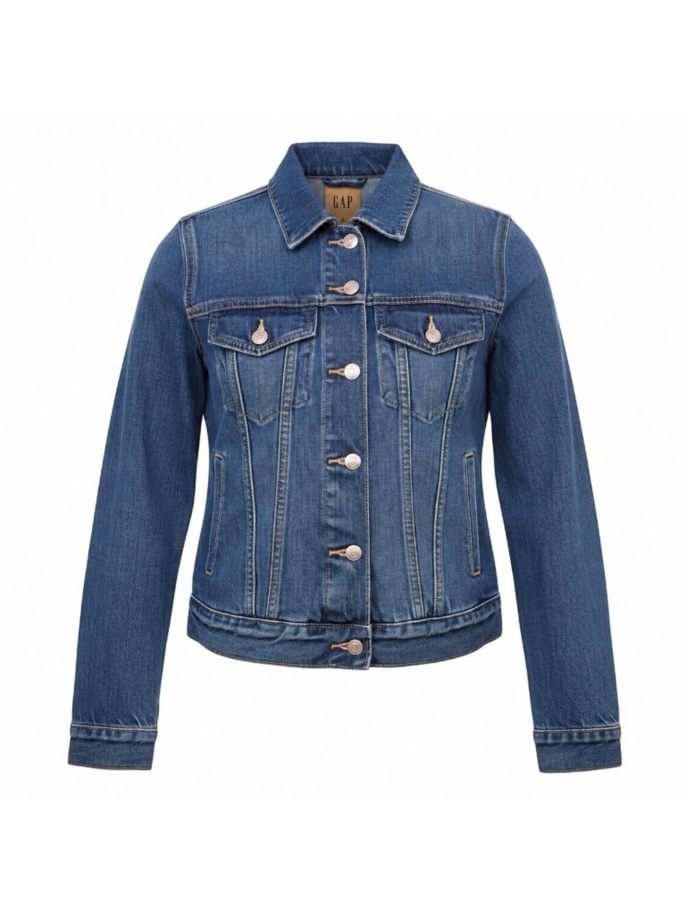 Gap Womens Blue Denim Jacket Classic Fit Lightweight Casual Layering Size S